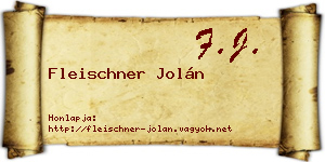Fleischner Jolán névjegykártya