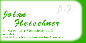 jolan fleischner business card